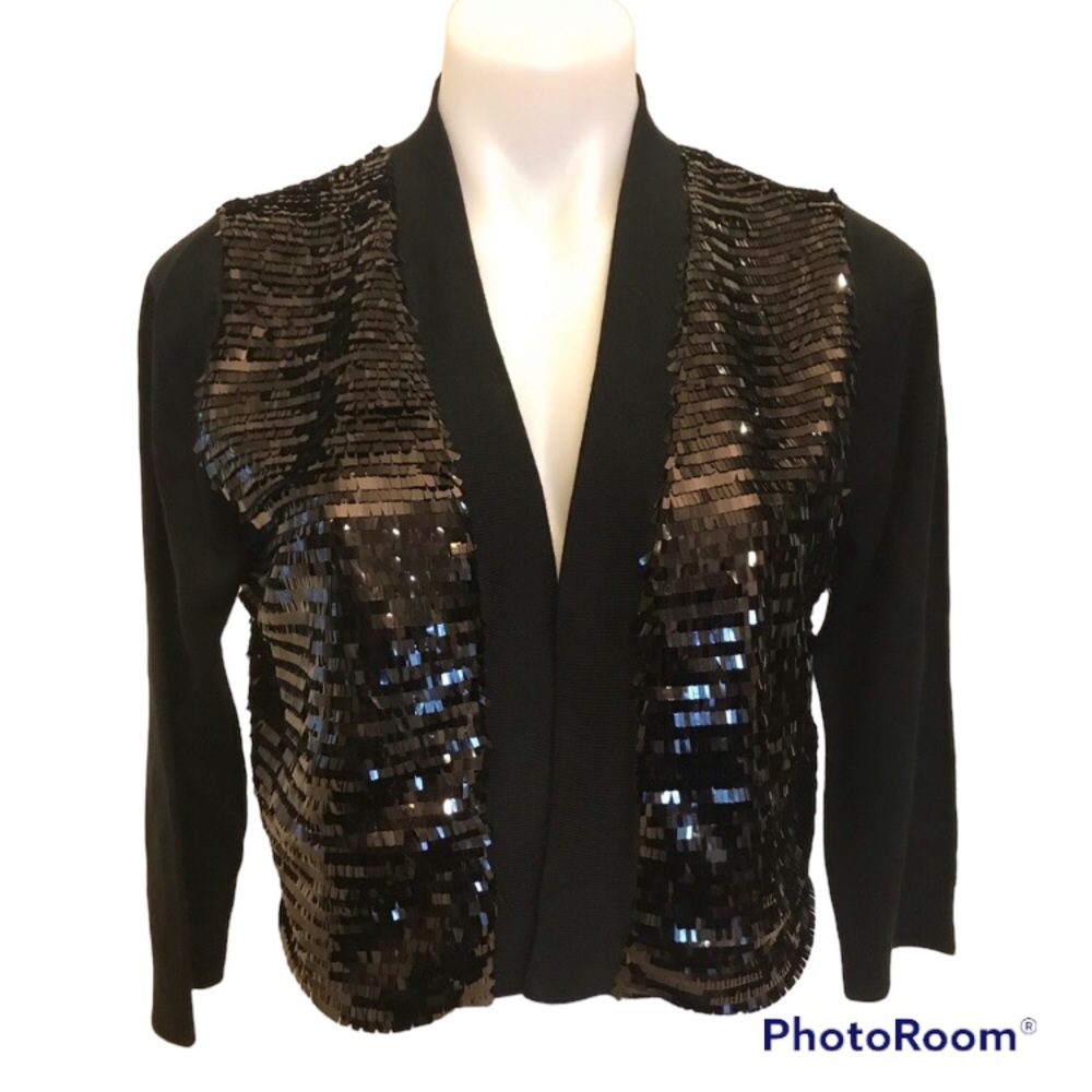 Calvin Klein Black Sequins Cardigan